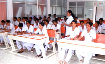 Class in progress at Mutra Nursing School 