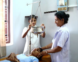 Ayurvedic Panchakarma treatment in progress